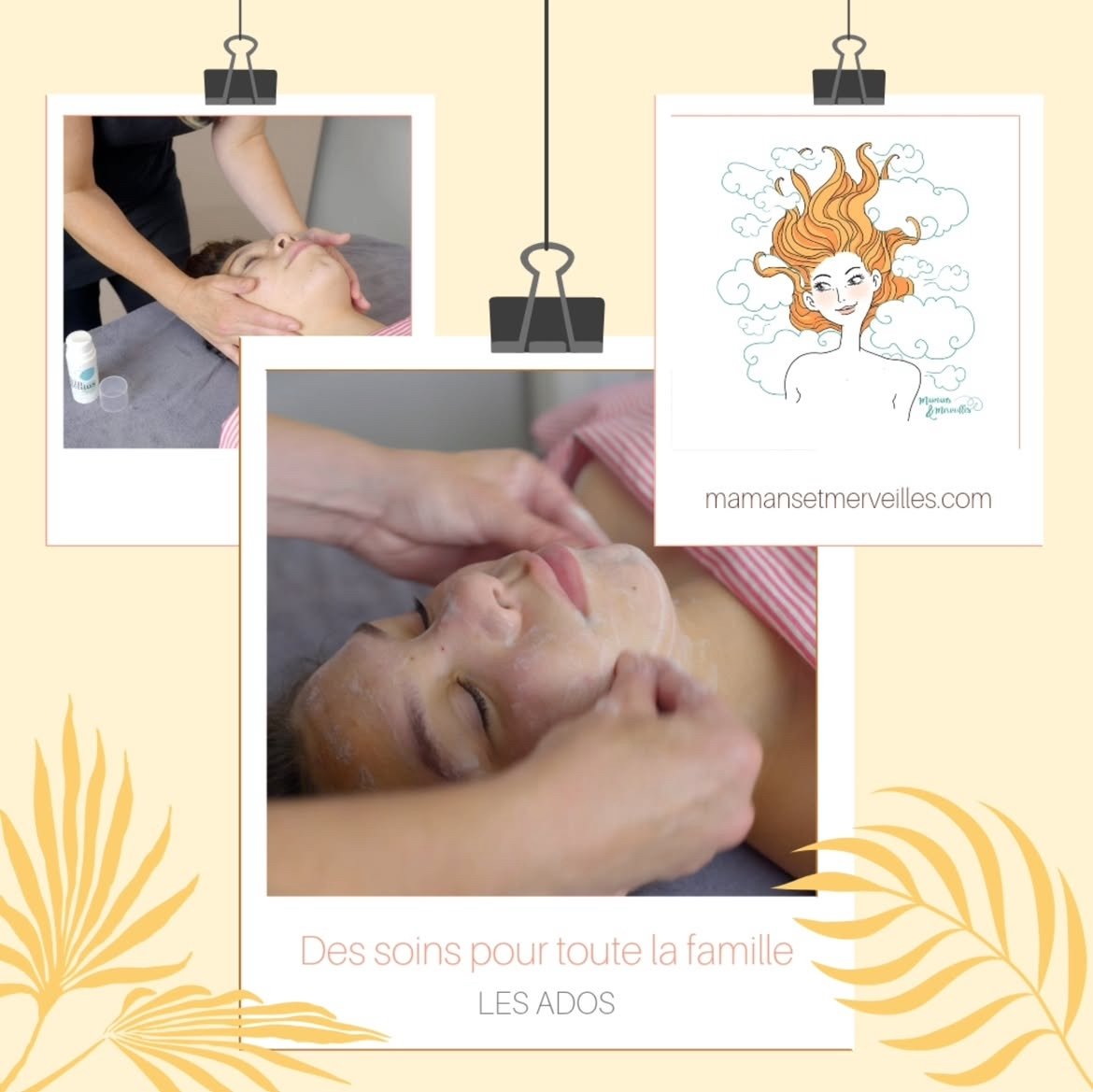 Image du massage du visage des soins pour les ados