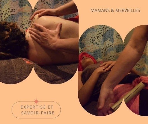 Photo de deux femmes se faisant masser