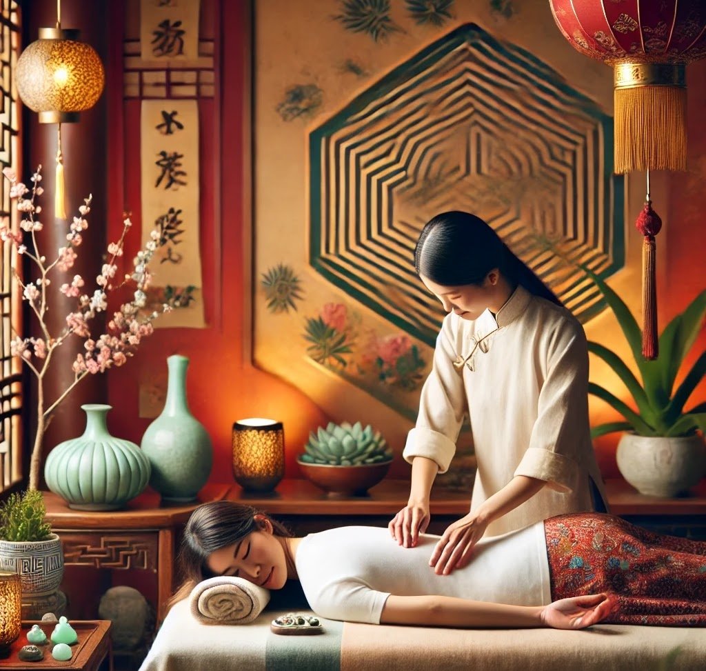 image d'un massage prénatal en asie